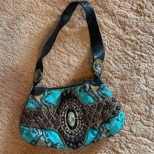 Stylish Black and Turquoise Women's Bag